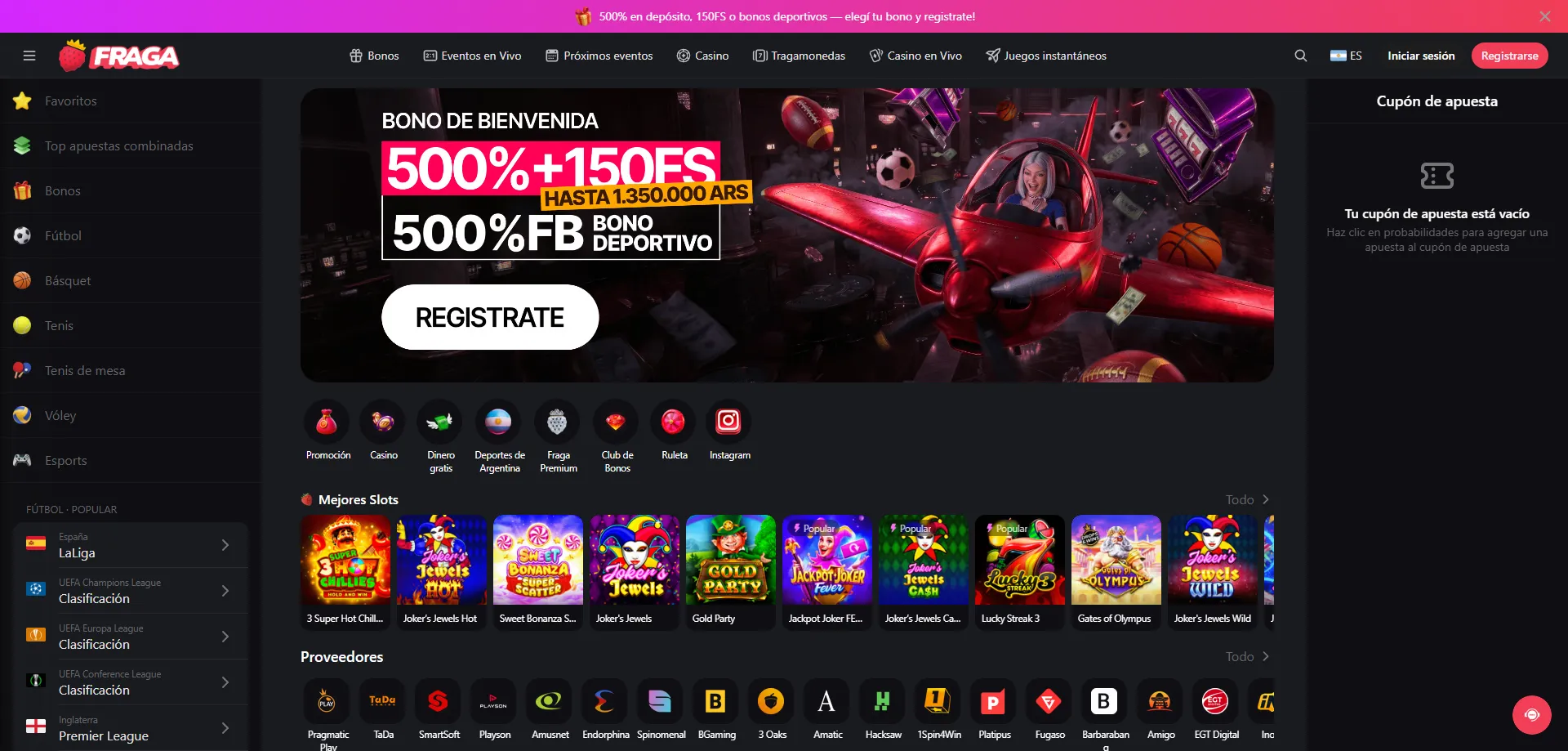 Fraga Casino online &mdash; cat&aacute;logo de juegos y bono de bienvenida 2026